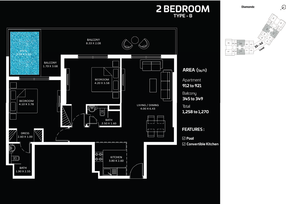 2bed plan typeB