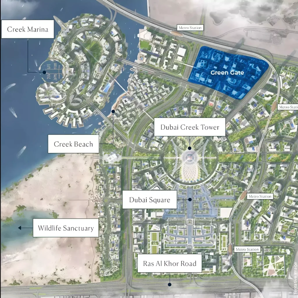 SILVA-at-Dubai-Creek-Harbour-by-Emaar-Master-Plan-Location-Map-1024x1024